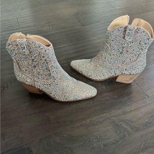 Betsey Johnson jeweled cowboy boots
